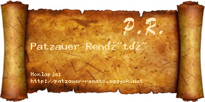 Patzauer Renátó névjegykártya